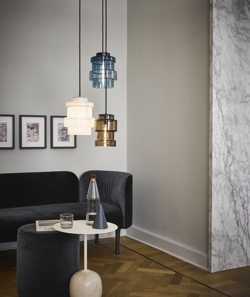  Axle pendel glasskærm large og small, opal white, smoke blue og new brown